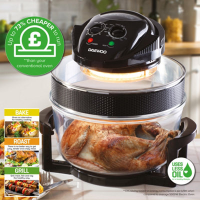 17L Halogen Air Fryer Rotary Convection Oven Multi Cooker Low Fat Health  Grey UK