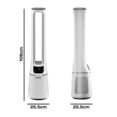 ULTTY Bladeless Tower Fan and Air Purifier in one, 90