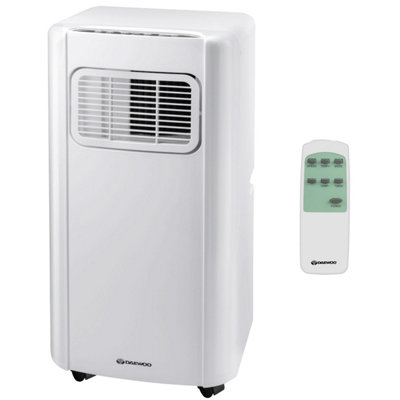 Daewoo 2-in-1 Portable Air Conditioner Bedroom or Office AC Unit & Dehumidifier 5000 BTU with Remote Control White
