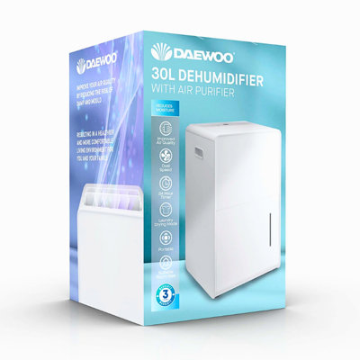 Daewoo 30L Electric Dehumidifier 4L Water Tank HEPA Filter