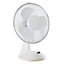 Daewoo 9" Desk Fan Oscillating Tiltable Head 2 Speed White