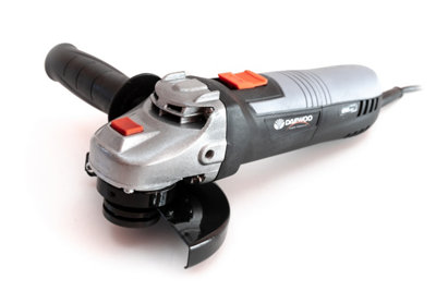 Daewoo Angle Grinder 900W Cutting Grinder Flex 125mm Disc Diameter Disc Protection Spindle Lock Flat Aluminium Gear Head