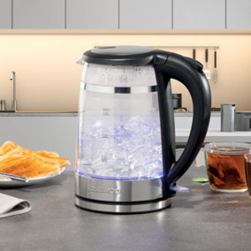Daewoo Cool Touch Glass Kettle 3KW Rapid Boil 1.5L with LED SDA2539GE