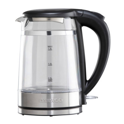 Kalorik digital glass kettle clearance with colour changing led lights