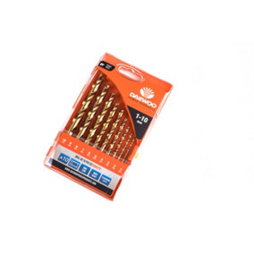 Daewoo Drill Bit Set 10pc 1-10mm with Case for Metal
