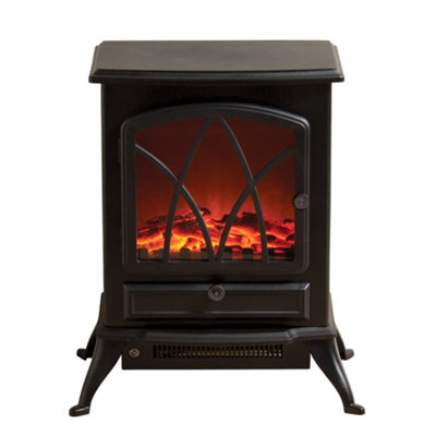 Daewoo Electric Stove Style Fireplace 2000W Variable Thermostat Black | DIY  at Bu0026Q