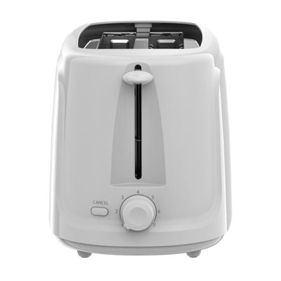 Daewoo Essentials 1450W White 4 Slice Long Slot Toaster & Crumb Tray 7 ...