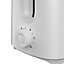 Daewoo Essentials Plastic 2 Slice Toaster 6 Browning Settings White SDA2453PL