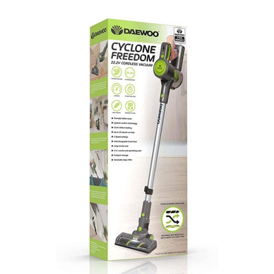 Daewoo FLR00010GE Cordless Stick Vacuum Cleaner, Cyclone Pro, 40 Min ...