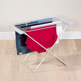 Glamhaus Digital Electric Clothes Airer Heated Drying Rack 4tier Extendable  Dryer Eco Design With Cover For Faster Drying Energy Efficient 300W