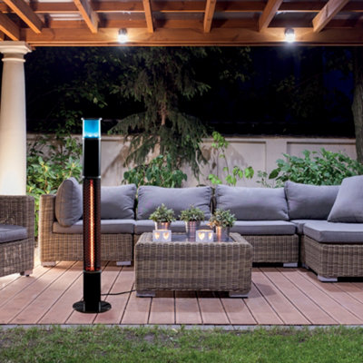 Daewoo Heater With Bluetooth Speaker LED Lights 360 Outdoor Ambient Heat