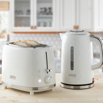 Daewoo Honeycomb Kettle and Toaster Set 3KW Rapid Boil 1.7L 2