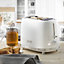 Daewoo Honeycomb Toaster 2 Slice High Lift Handle 3D Embossed White SDA2603GE