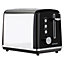 Daewoo Kensington SDA1583GE Black 2 Slice Toaster With Reheat Function