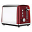 Daewoo Kensington SDA1584GE Red 2 Slice Toaster With Reheat Function