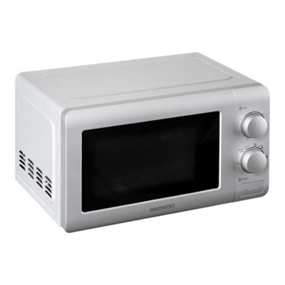 Daewoo Microwave 800W 20 Litre With Defrost Energy Efficient Cooking Silver
