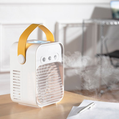 Daewoo Mini Cooler Humidifier USB Rechargeable Portable Desk Fan COL1543GE Price Comparisons | Compare The Build