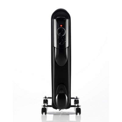 Daewoo Oil Filled Radiator 7 Fin 1500W Dial Control Portable Black  HEA1816GE | DIY at Bu0026Q