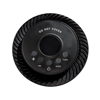 Daewoo PTC Fan Heater 1200W With Digital Display Oscillation LED Timer Black HEA1814GE