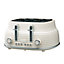 Daewoo Sienna 4 Slice Toaster High Lift Handle Cream SDA2483GE