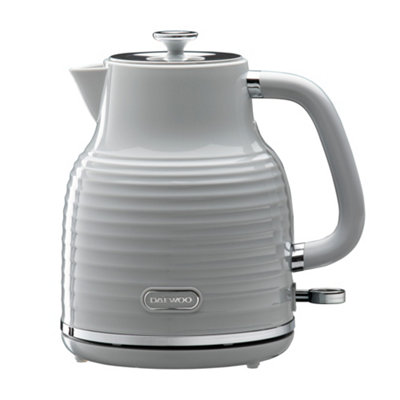Daewoo Sienna Cordless Jug Kettle and 4 Slice Toaster Set Rapid Boil Grey SDA2565GE