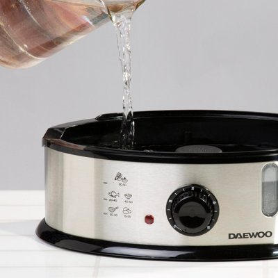 Daewoo Stainless Steel 3 Tier Food Steamer Electric Cooker With Rice ...