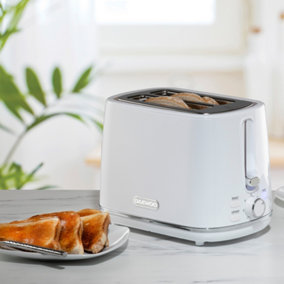 Daewoo Stirling Two Slice Toaster With Reheat Defrost and 7 Browning Functions White SDA2626GE