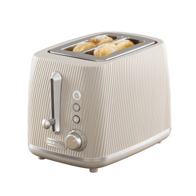Daewoo Taupe Cascade 2 Slice Toaster