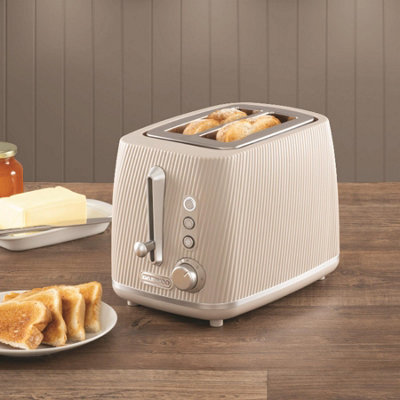 Daewoo Taupe Cascade 2 Slice Toaster