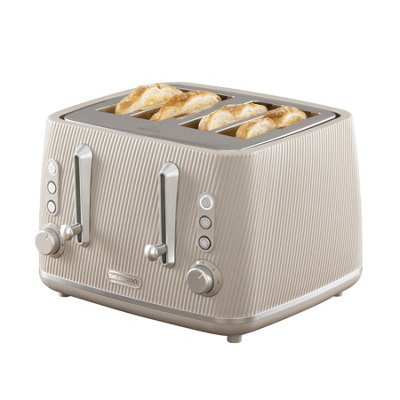Daewoo Taupe Cascade 4 Slice Toaster