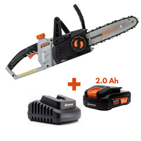 Daewoo U-FORCE Series 18V Cordless Chainsaw 10 Inch (25 cm) + 2.0Ah Battery + Charger