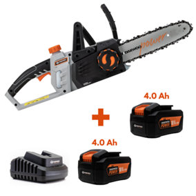 Daewoo U-FORCE Series 18V Cordless Chainsaw 10 Inch (25 cm) + 2 x 4.0Ah Battery + Charger