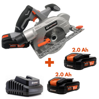 Daewoo U-FORCE Series 18V Cordless Circular Saw 150mm + 2 x 2.0Ah Battery + Charger