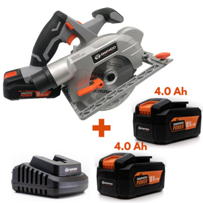 Daewoo U-FORCE Series 18V Cordless Circular Saw 150mm + 2 x 4.0Ah Battery + Charger