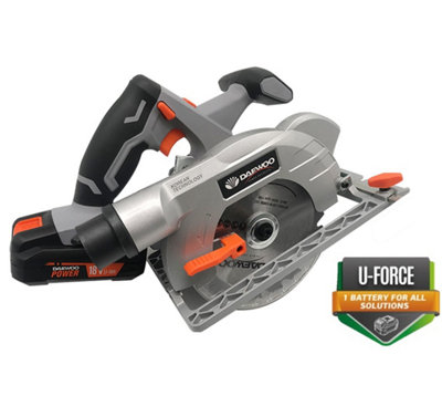 Daewoo U-FORCE Series 18V Cordless Electric Circular Saw (BODY ONLY) 5YR Warranty 4000rpm 30 x 23 x 18 cm 2784g