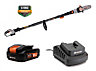 Daewoo U-FORCE Series 18V Cordless Electric Long Reach Chainsaw 5YR Warranty (Includes 2000mAh Battery & Charger)