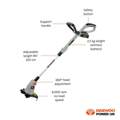 Daewoo U-FORCE Series 18V Cordless Electric Strimmer / Grass Trimmer (BODY ONLY) 5YR Warranty - 6