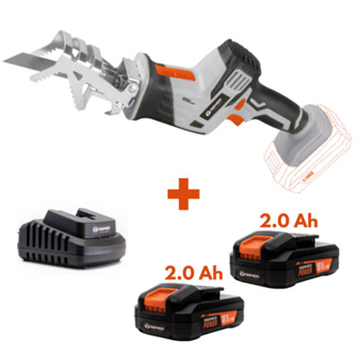 Daewoo U-FORCE Series 18V Cordless Garden Saw + 2 x 2.0Ah Battery + Charger