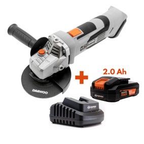 Daewoo U-FORCE Series Cordless Angle Grinder 115mm + 2Ah Battery + Charger
