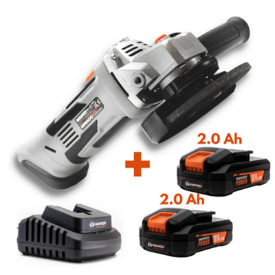 Daewoo U-FORCE Series Cordless Angle Grinder 125mm + 2 x 2Ah Battery + Charger