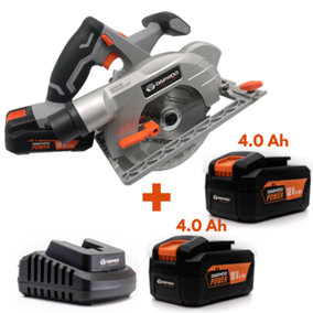 Daewoo U-FORCE Series Cordless Circular Saw 150mm + 2 x 4.0Ah Battery + Charger