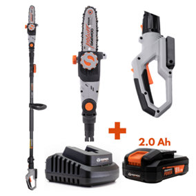 Daewoo U-FORCE Series Cordless Pole Chainsaw/Pruner 18cm + 2.0Ah Battery + Charger
