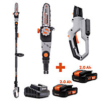Daewoo U-FORCE Series Cordless Pole Chainsaw/Pruner 18cm + 2 x 2.0Ah Battery + Charger