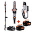 Daewoo U-FORCE Series Cordless Pole Chainsaw/Pruner 18cm + 2 x 4.0Ah Battery + Charger