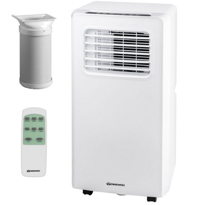 Daewoo White 3-in-1 7000 BTU Portable AC Unit Air Conditioner Aircon with Dehumidifier Cooling Fan and Remote Control COL1317GE