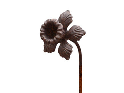 Daffodil - Metal Flower Garden Stakes - Pack of 3 - 90cm