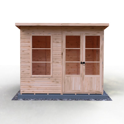 Dahlia 8x6 Pent Summerhouse with double doors and one opening window