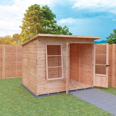 Dahlia 8x6 Pent Summerhouse with double doors and one opening window - 5