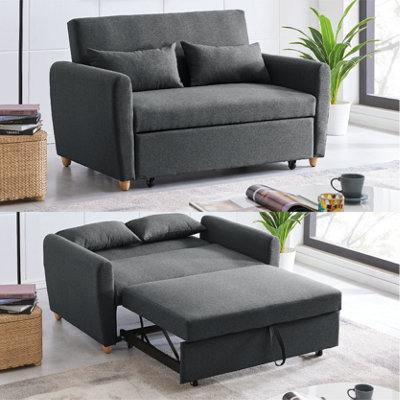 Dahlia Pull Out 2 Seater Double Sofa Bed Grey