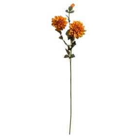 Dahlia Spray Artificial Flower - L31 x W31 x H115 cm - Orange